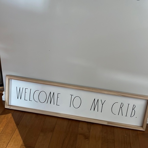 Rae Dunn - WELCOME TO MY CRIB - wood sign - Picture 1 of 2